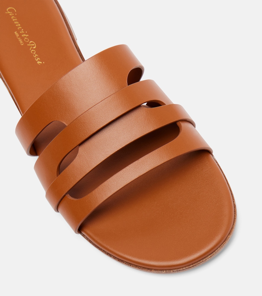  Gianvito Rossi Gianvito Rossi Nora Leather Slides 