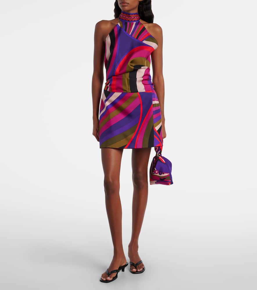 Pucci Iride Silk Wrap Skirt In Multi
