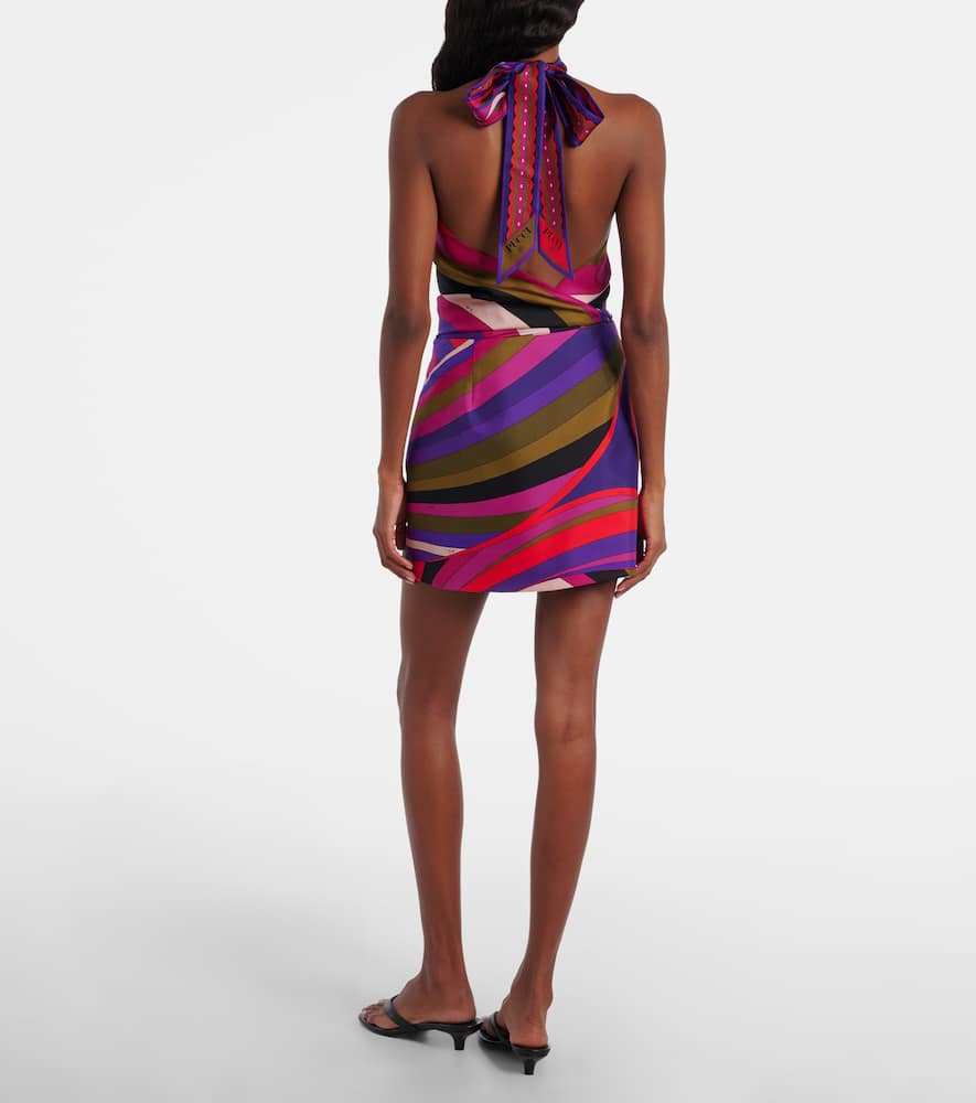 Pucci Iride Silk Wrap Skirt In Multi