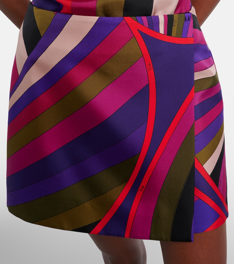 Pucci Iride Silk Wrap Skirt In Multi