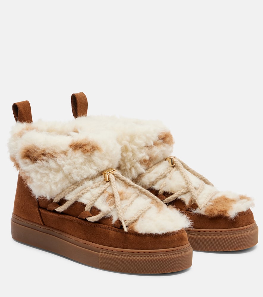 Inuikii Teddy Low Suede Teddy Snow Boots In Neutral