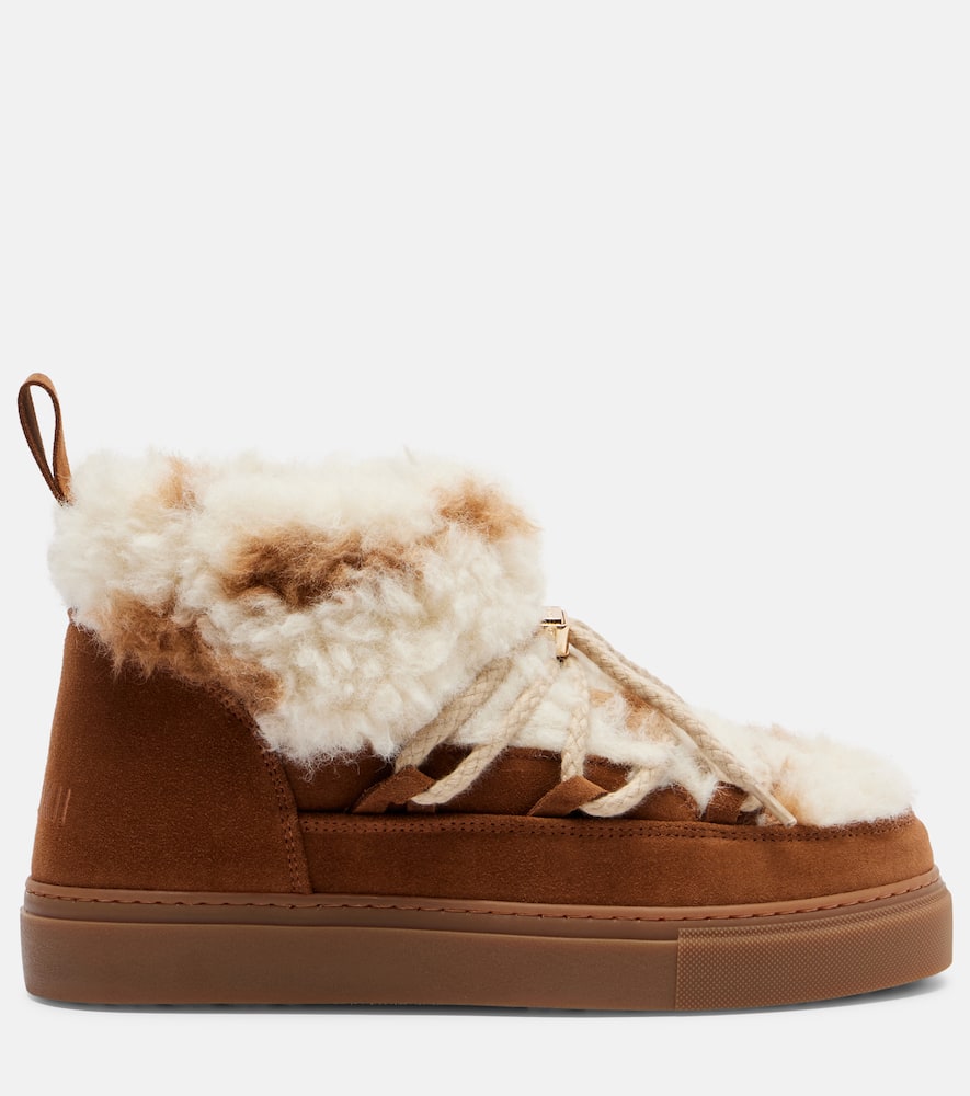 Inuikii Teddy Low Suede Teddy Snow Boots In Neutral