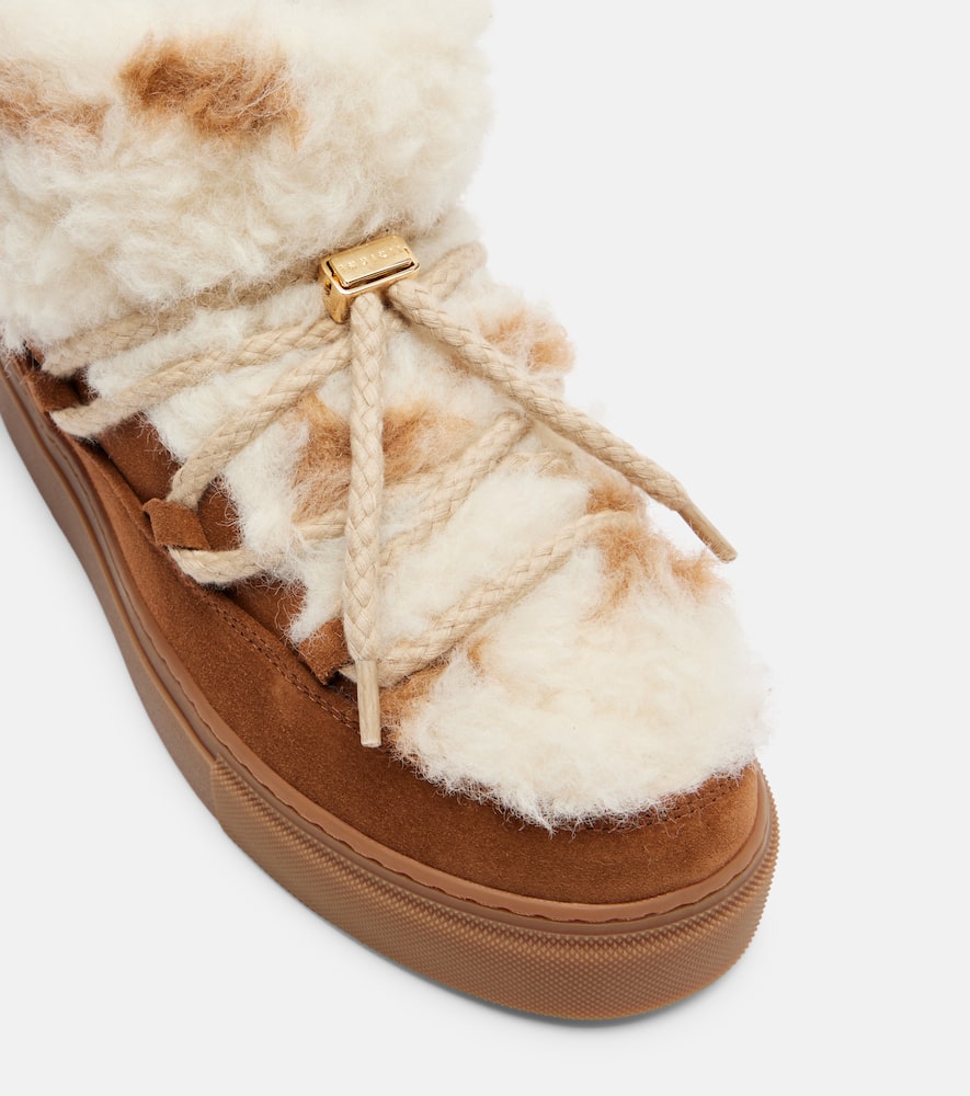 Inuikii Teddy Low Suede Teddy Snow Boots In Neutral