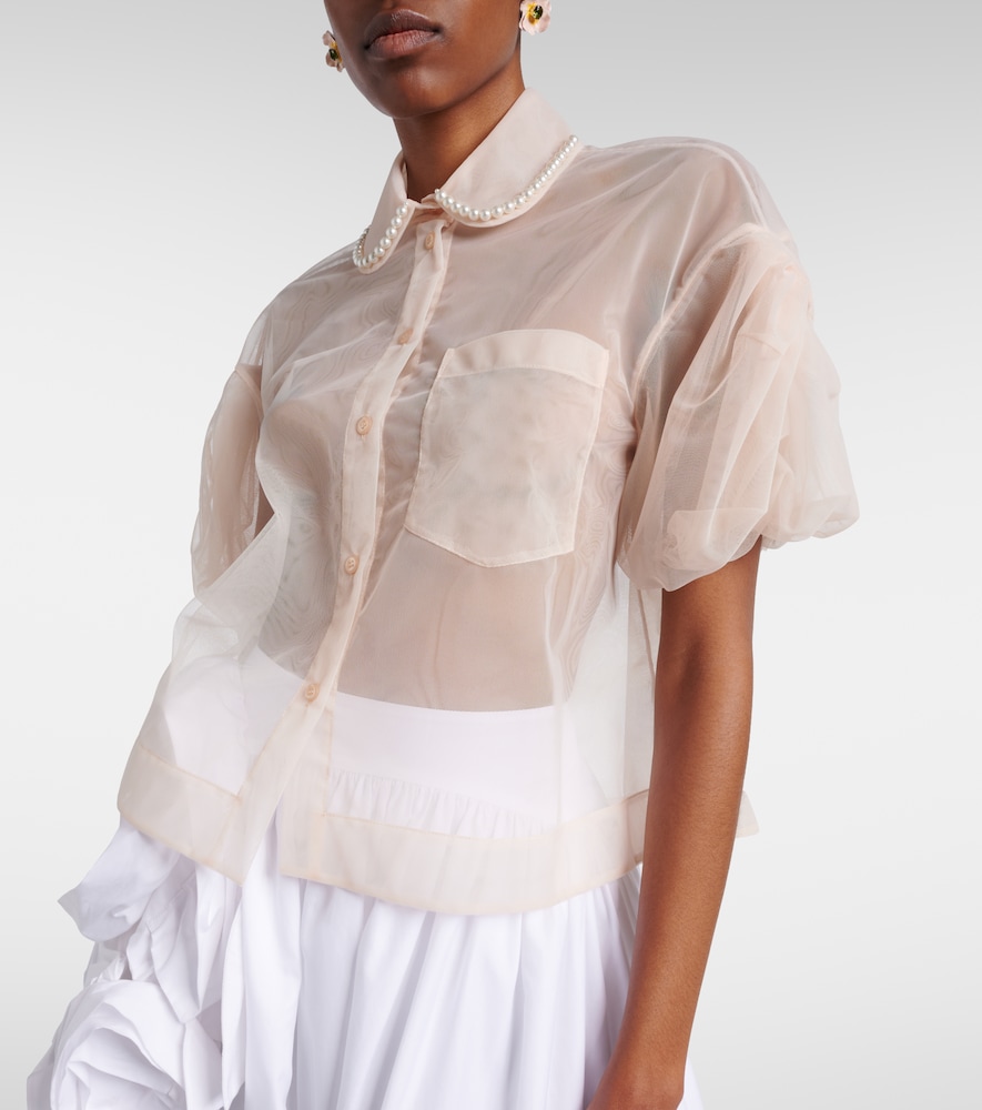  Simone Rocha Simone Rocha Hemd Aus Tüll 