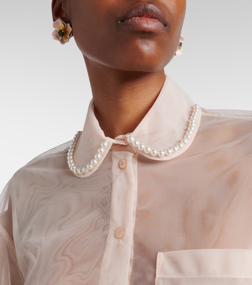  Simone Rocha Simone Rocha Hemd Aus Tüll 