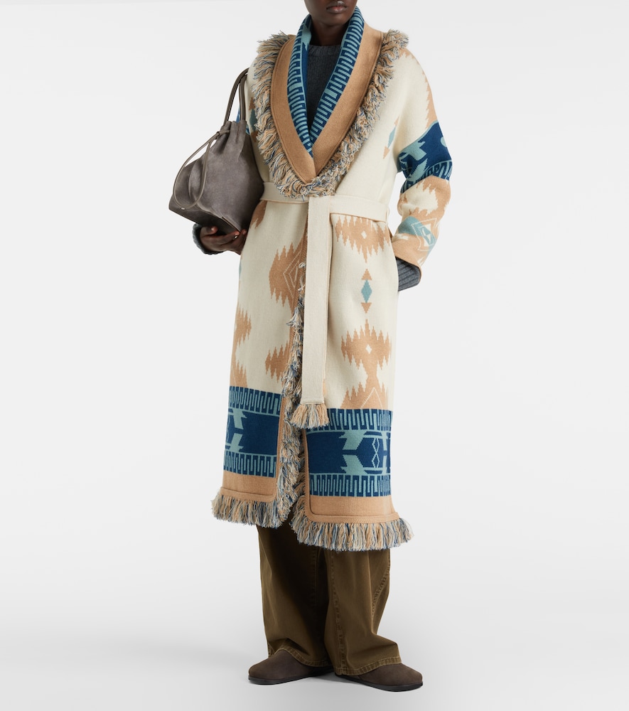 Alanui Icon jacquard virgin wool cardigan