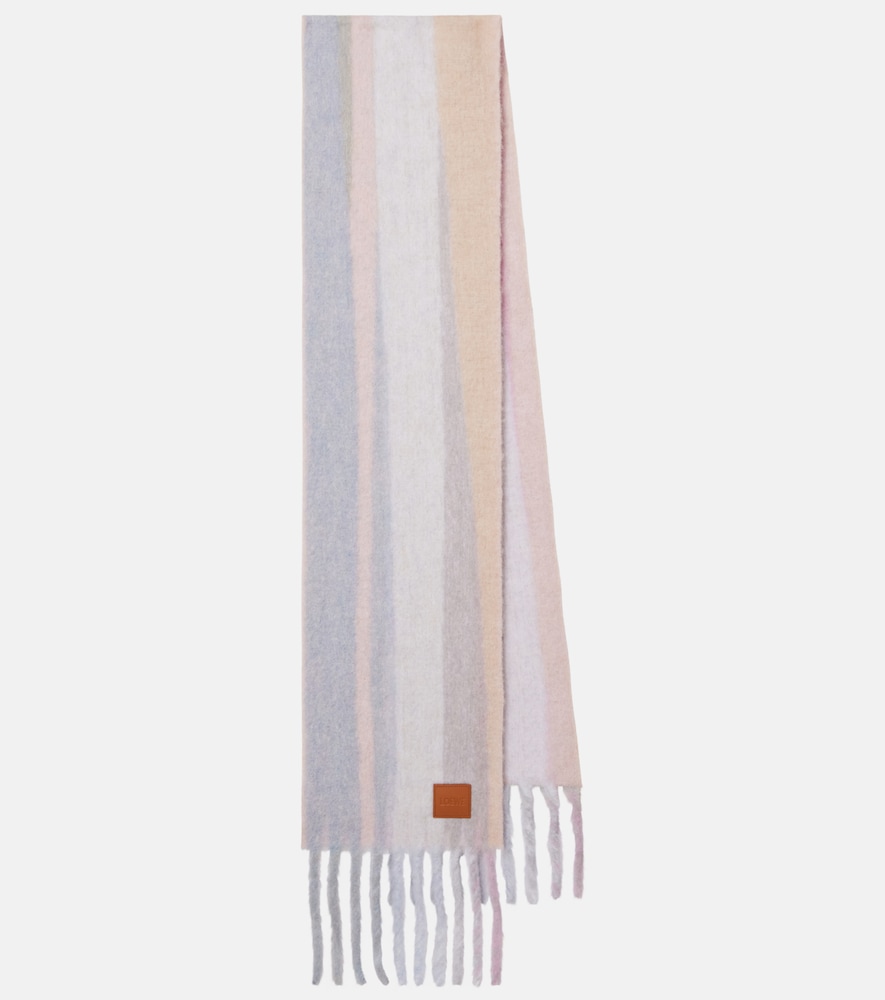 Loewe Striped alpaca and wool-blend scarf