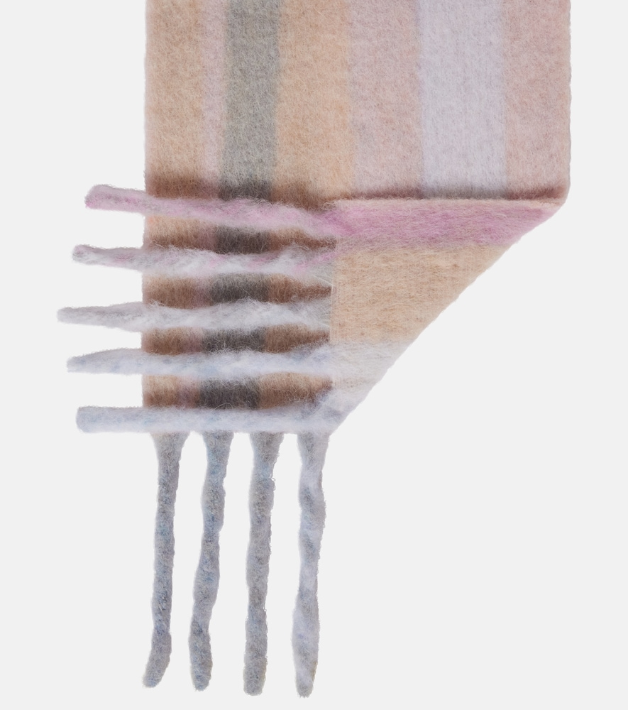  Loewe Loewe Striped Alpaca And Wool-blend Scarf 