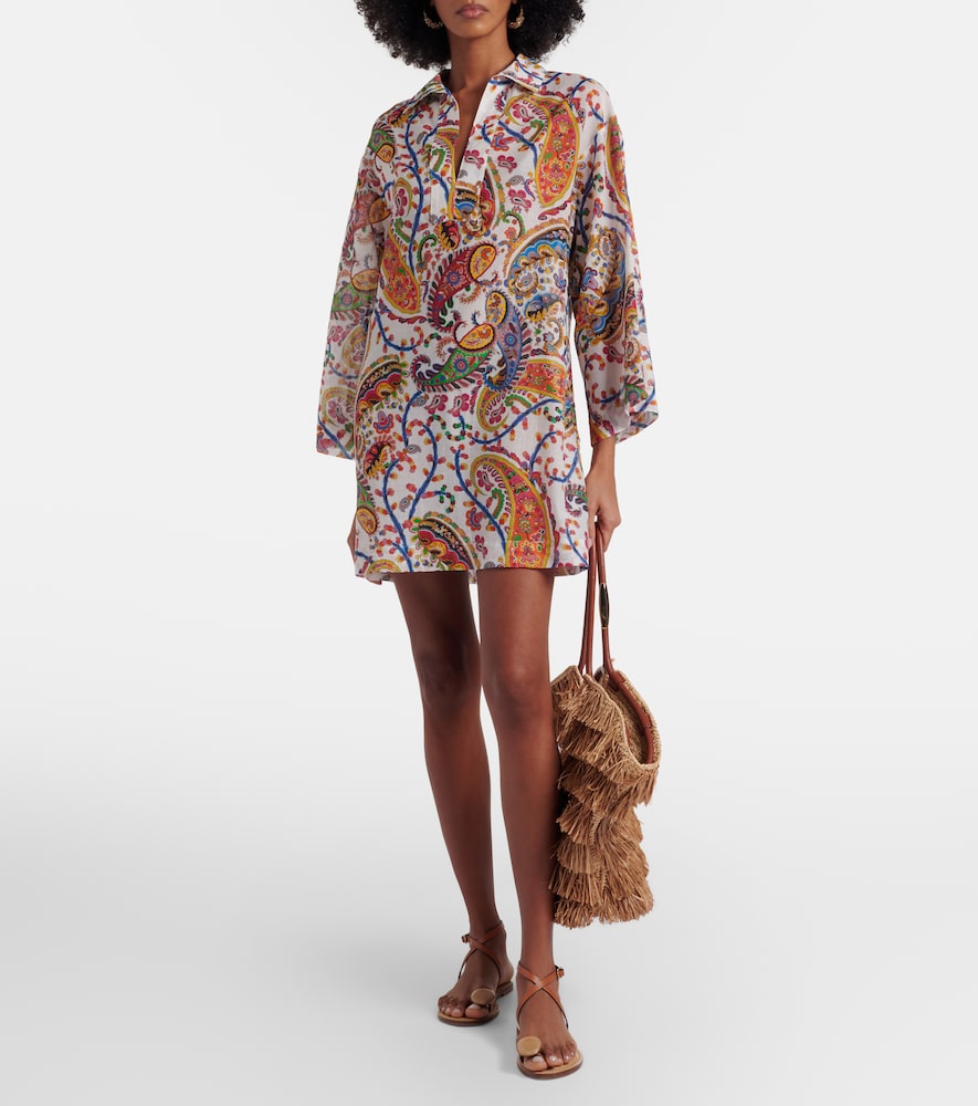  Etro Etro Túnica De Algodón Y Seda Estampada 