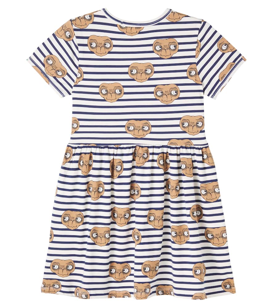 Mini Rodini X E. T. Striped Cotton-blend Jersey Dress In Multi