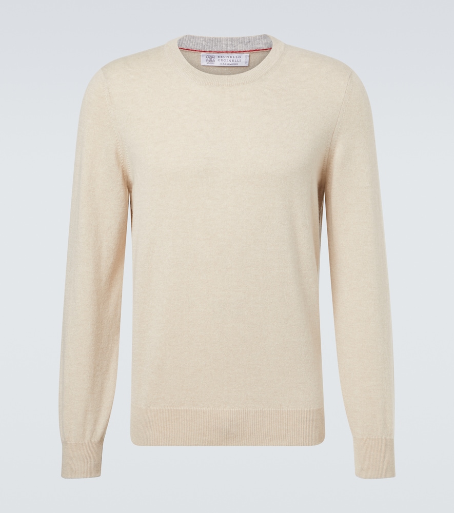 Brunello Cucinelli Men's Beige Cashmere Sweater UK Size 42 - Mytheresa
