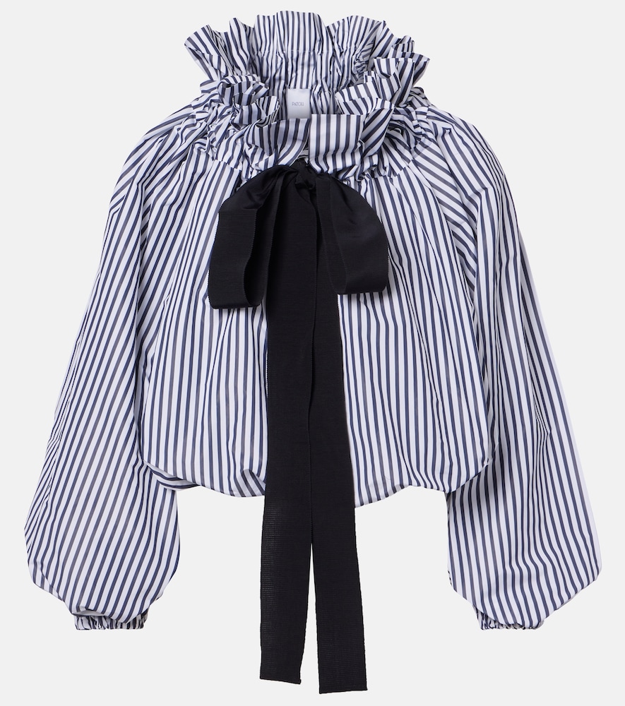 Patou Striped gathered blouse