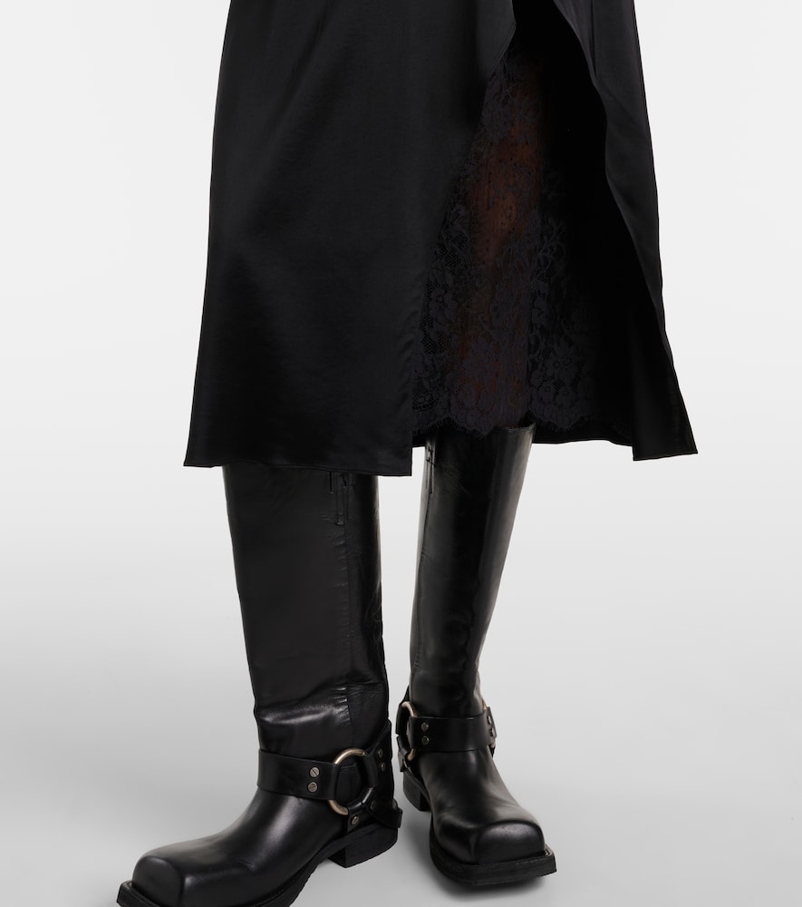  Acne Studios Acne Studios Slipdress Aus Satin Mit Spitze 