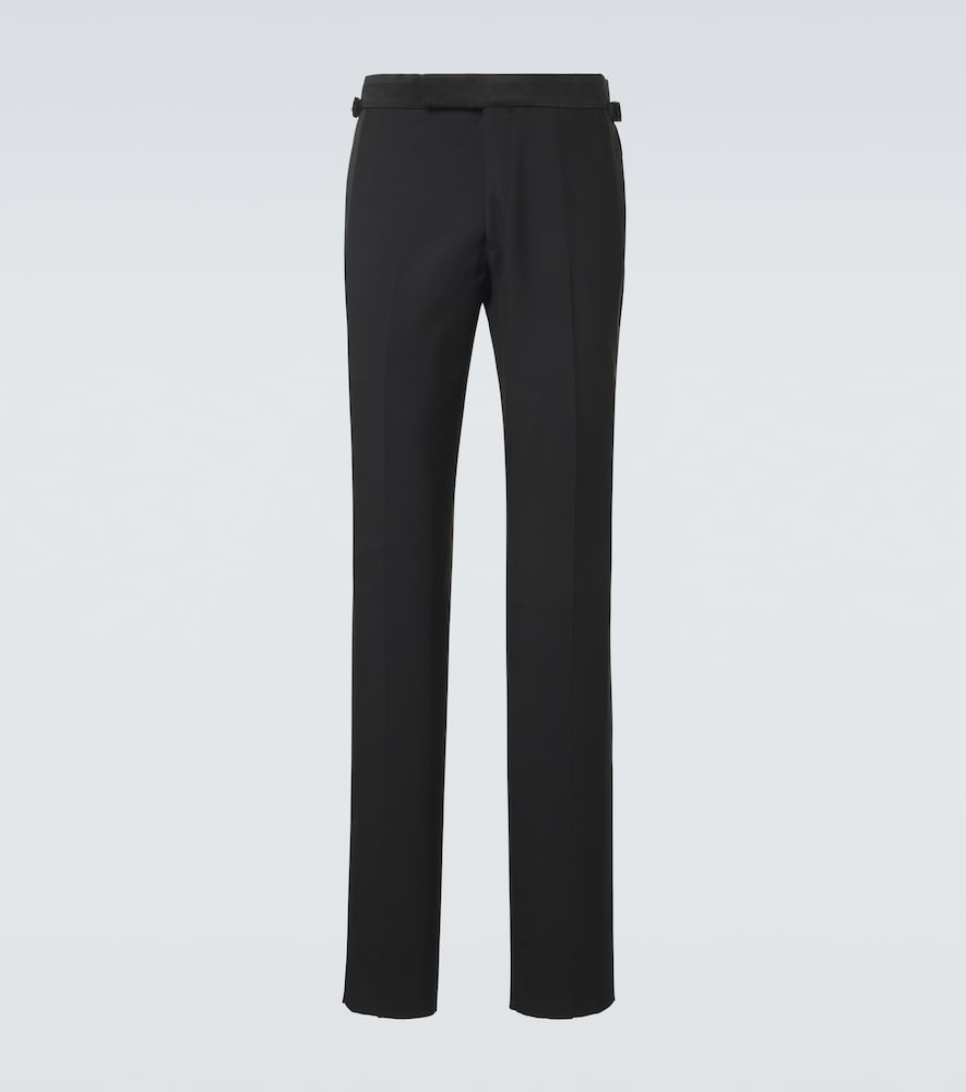 Tom Ford Wool Straight Pants In Black