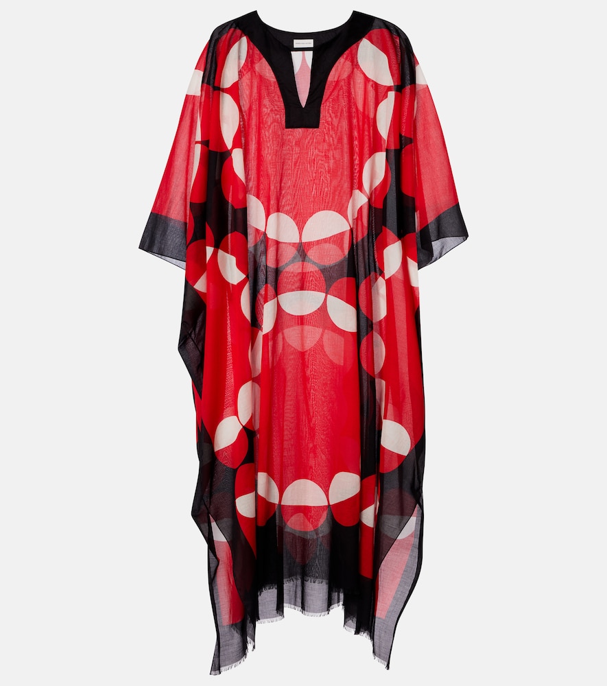 Dries Van Noten Women's Red Printed Cotton Kaftan - Mytheresa
