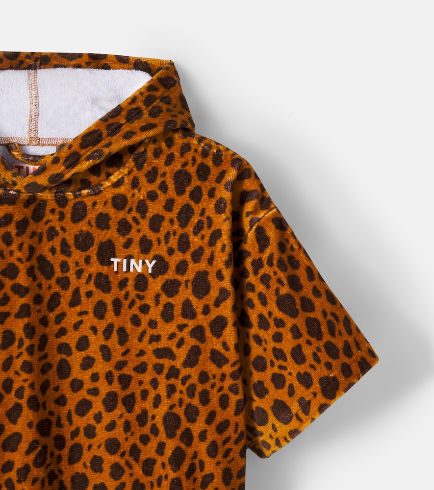  Tinycottons Tinycottons Leopard-print Hooded Cotton Terry Towel 