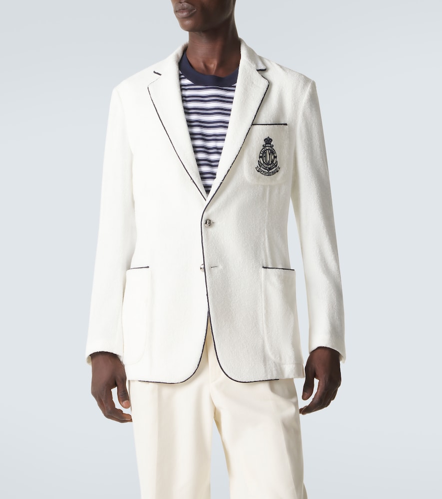  Ralph Lauren Purple Label Ralph Lauren Purple Label Bestickter Blazer Aus Frottee 