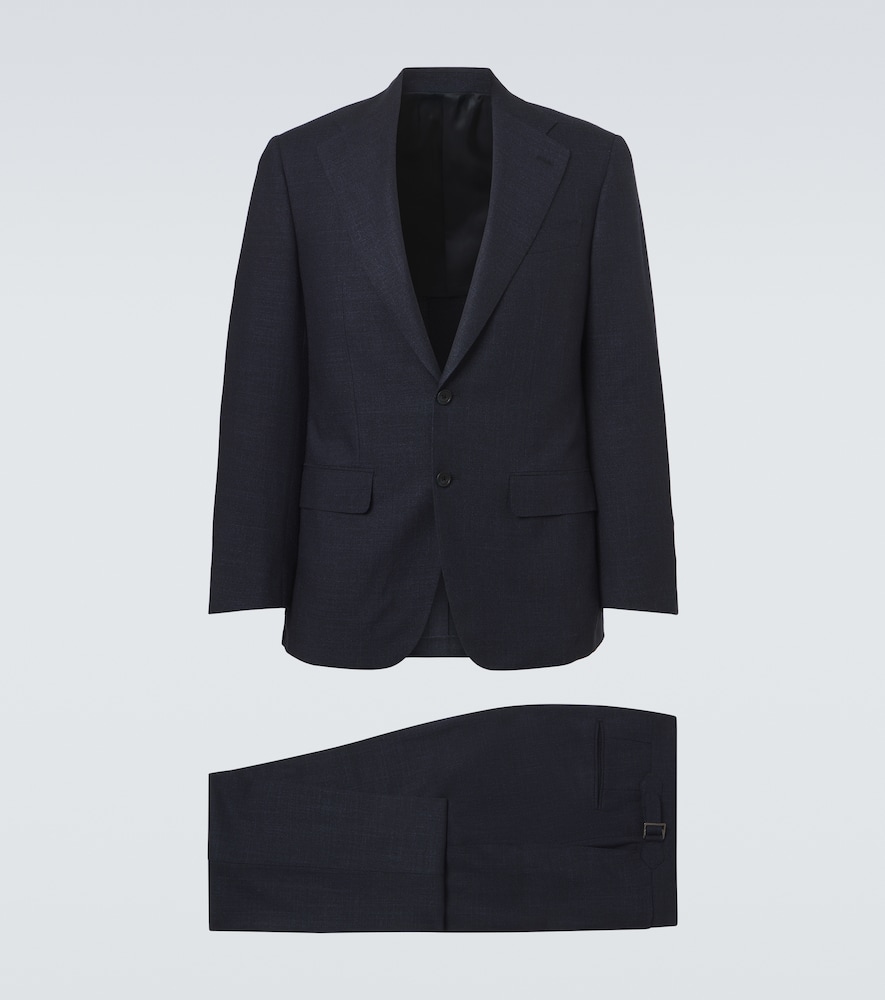 Thom Sweeney Wool Suit In Blue