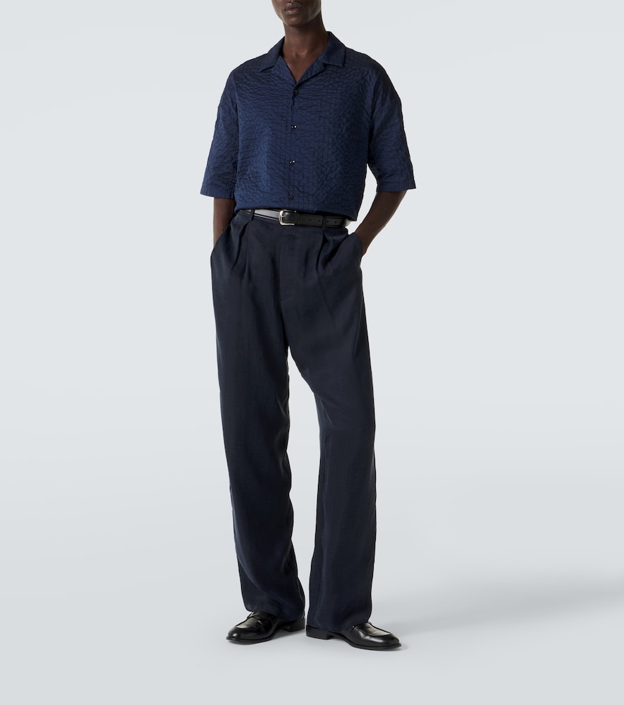 Seersucker Bowling Shirt