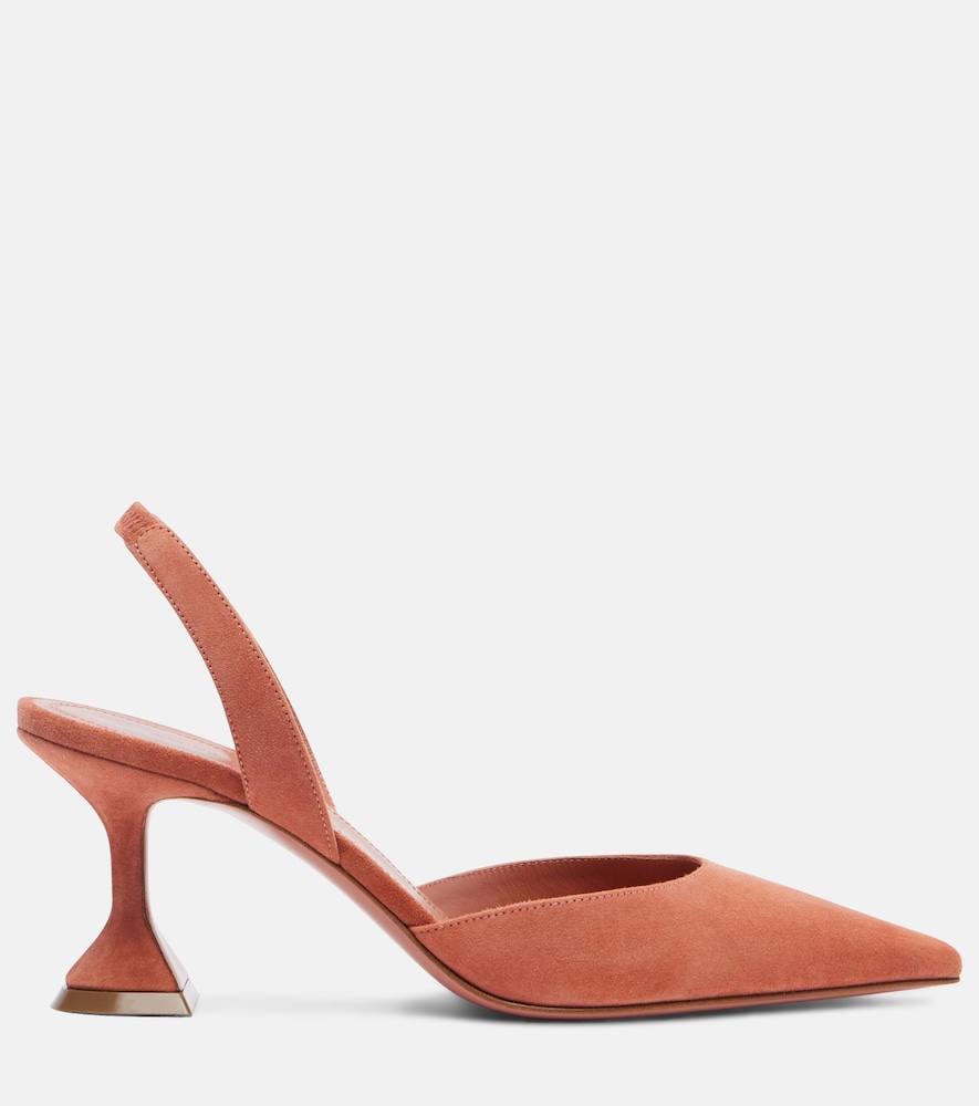  Amina Muaddi Amina Muaddi Slingback-pumps Holli Aus Veloursleder 