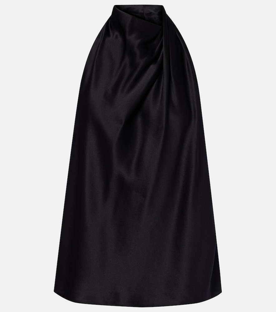 The Sei Halterneck silk satin top