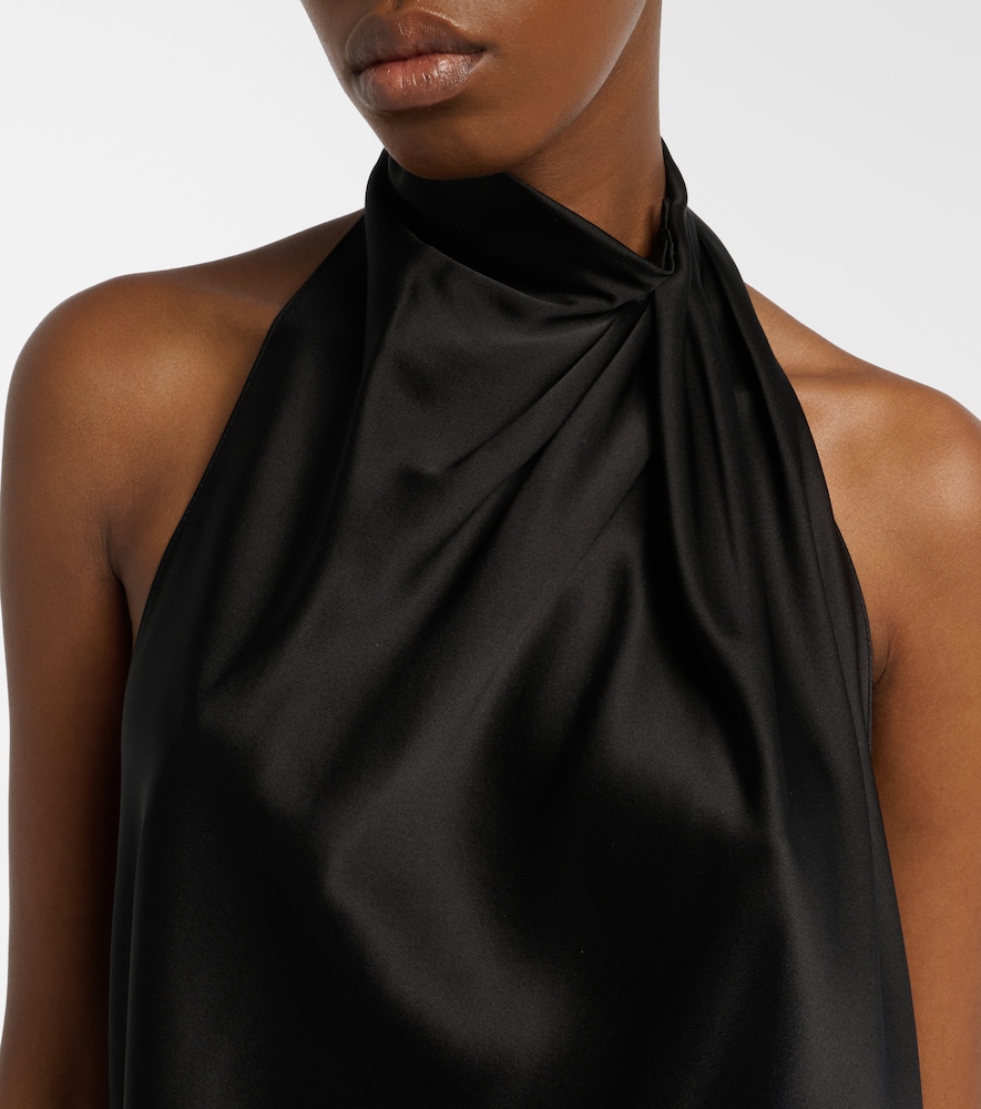  The Sei The Sei Halterneck Silk Satin Top 