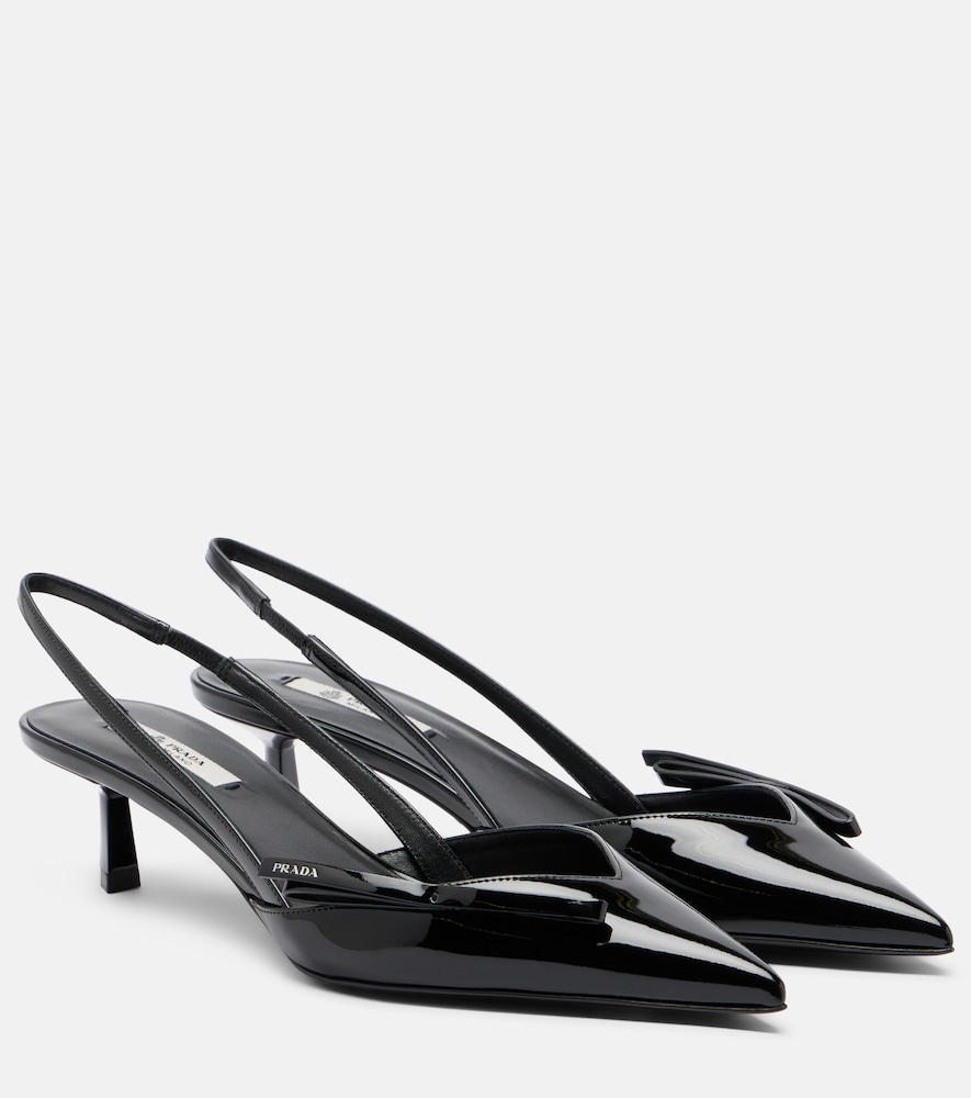 Prada Patent leather slingback pumps