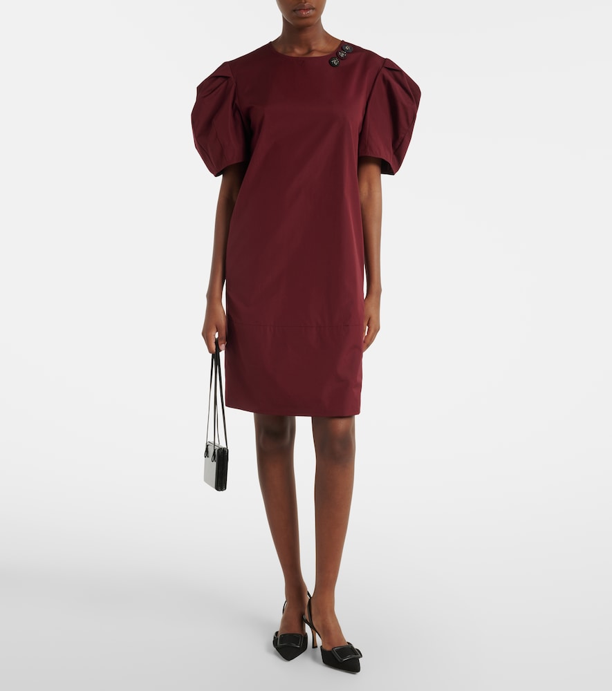 'S Max Mara Puff-sleeve cotton poplin minidress