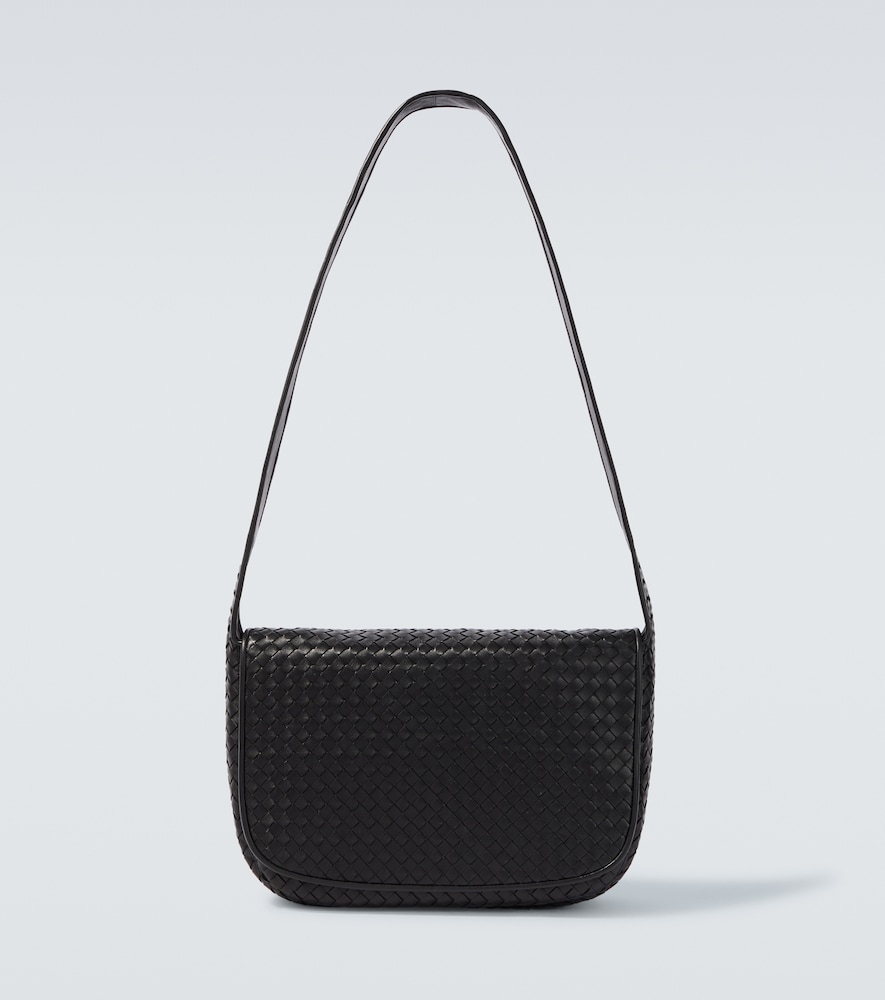 Bottega Veneta Men's Black Veneto Large Leather Messenger Bag - Mytheresa