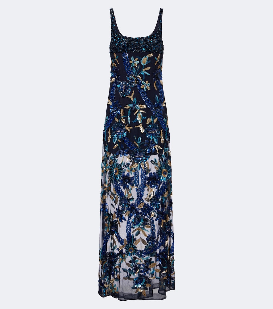 Là Fuori Verzierte Robe aus Mesh