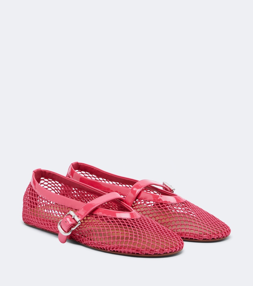Alaïa Ballerinas Mary Jane aus Netzstoff mit Leder