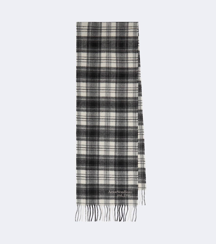 Sciarpa in cashmere e lana a quadri