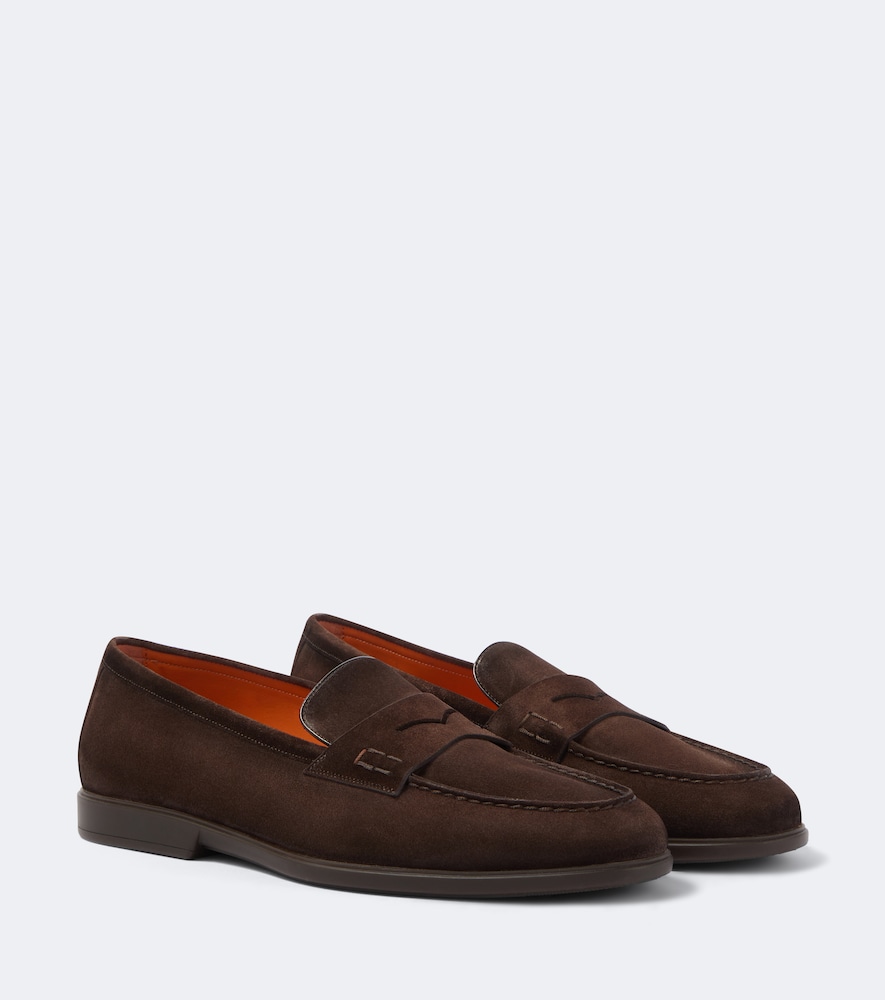 Santoni Milo suede penny loafers　Santoni Milo スエード ペニー ローファー Santoni