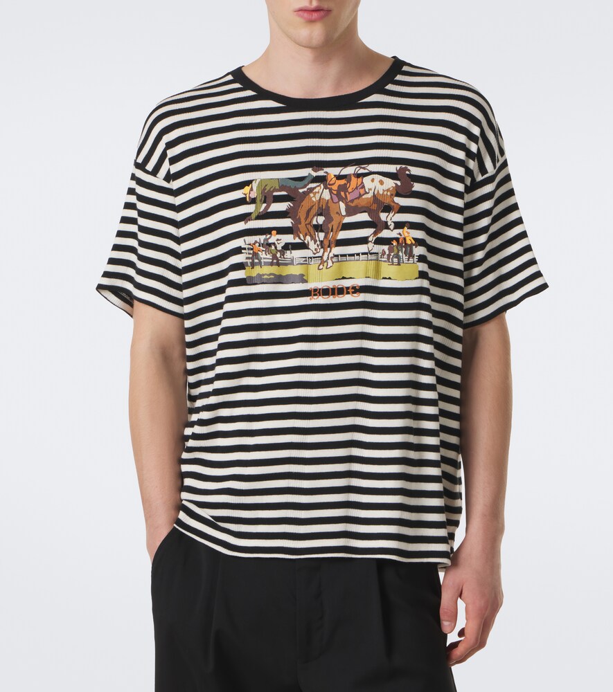 Rodeo Striped Cotton Jersey T-Shirt