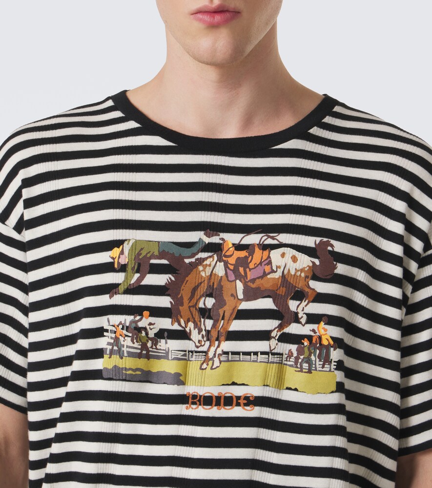 Rodeo Striped Cotton Jersey T-Shirt