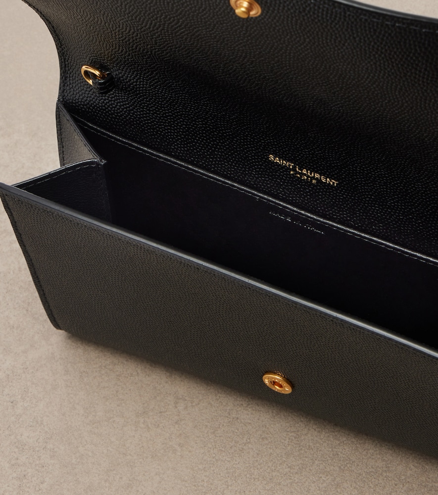  Saint Laurent Saint Laurent Uptown Leather Wallet On Chain 