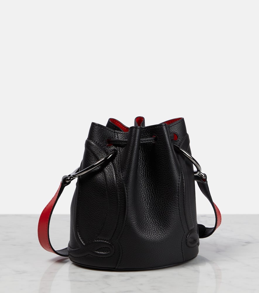 Shop Christian Louboutin By My Side Leather Bucket Bag In Black