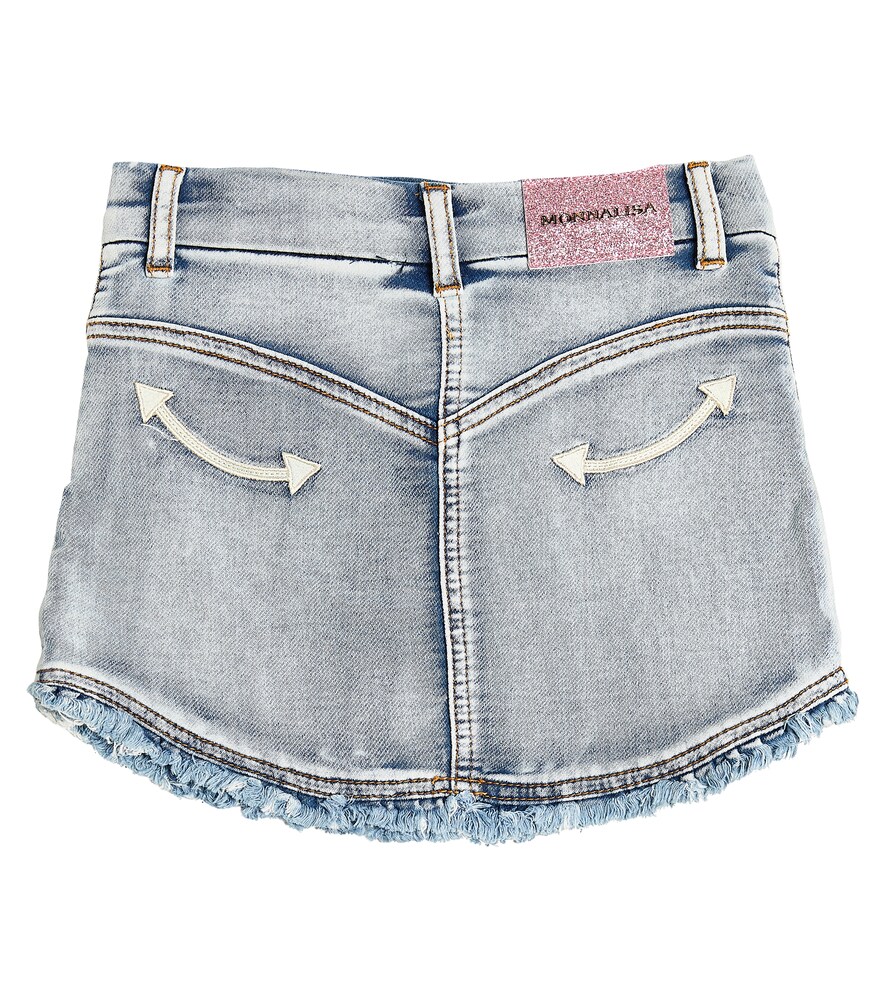  Monnalisa Monnalisa Bestickter Jeansrock 