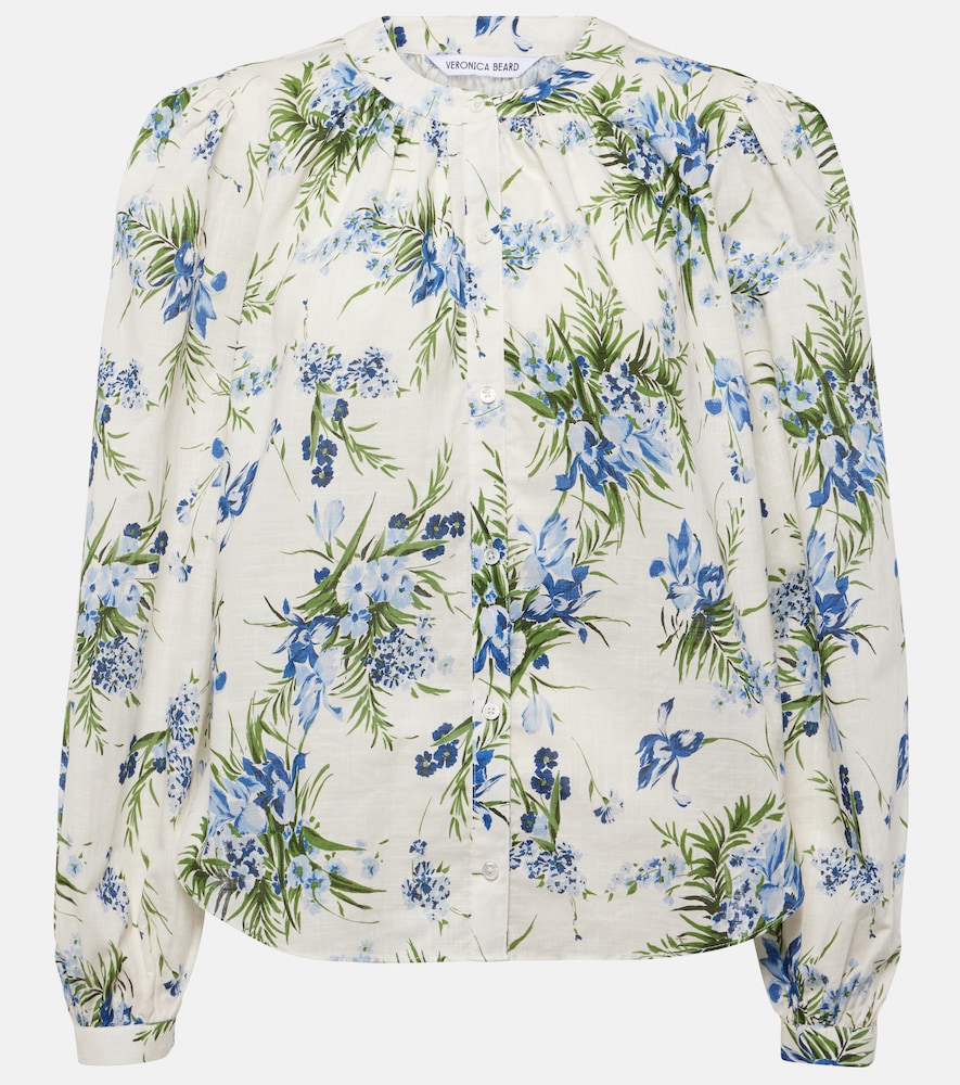 Veronica Beard Women's White Ashlynn Floral Cotton Shirt UK Size 8 - Mytheresa