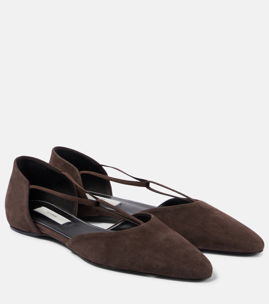 Suede ballet flats