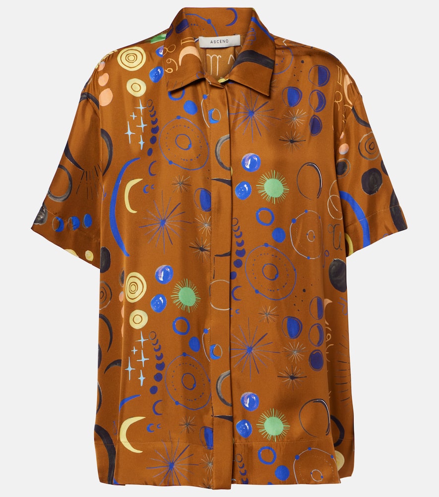 Montauk printed silk twill shirt