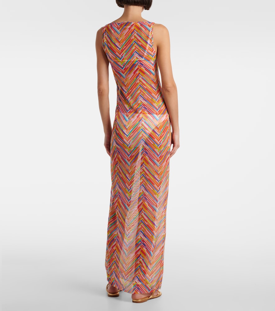 zig zag beach dress Black and Off White Zig Zag Knitted Beach Wear Dress