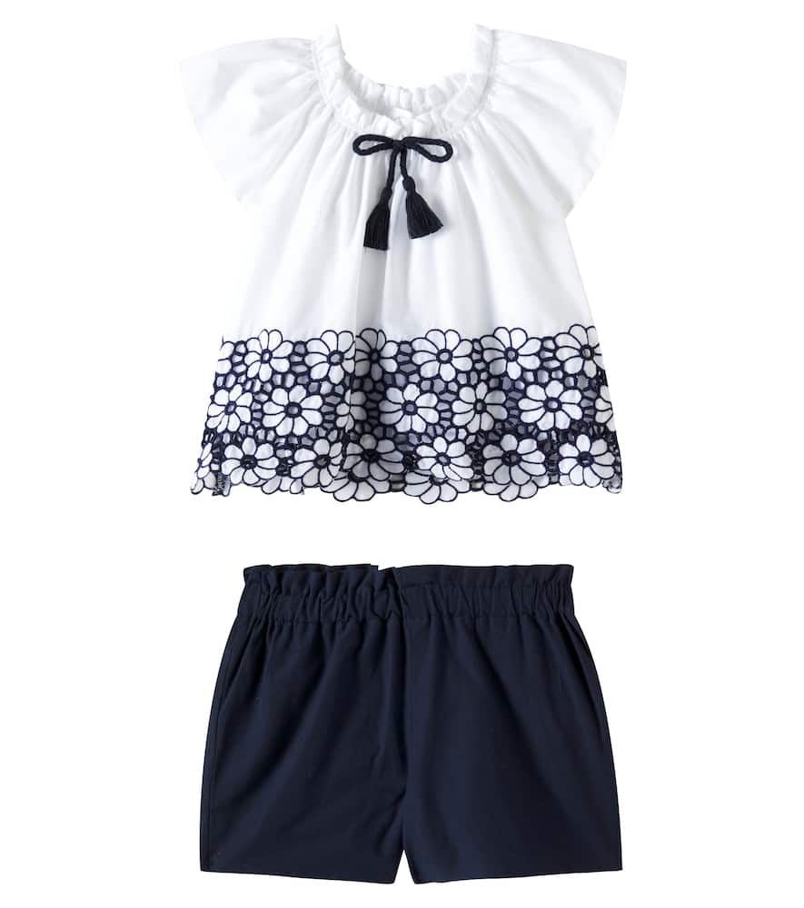 Patachou Baby bow-detail cotton dress