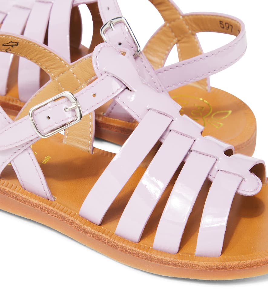 Pom D'api Plagette Leather Sandals In Purple