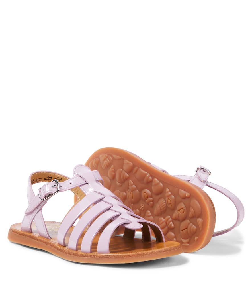 Pom D'api Plagette Leather Sandals In Purple