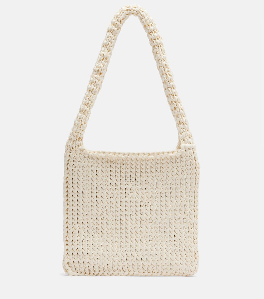 The Row Didion Woven Shoulder Bag In White