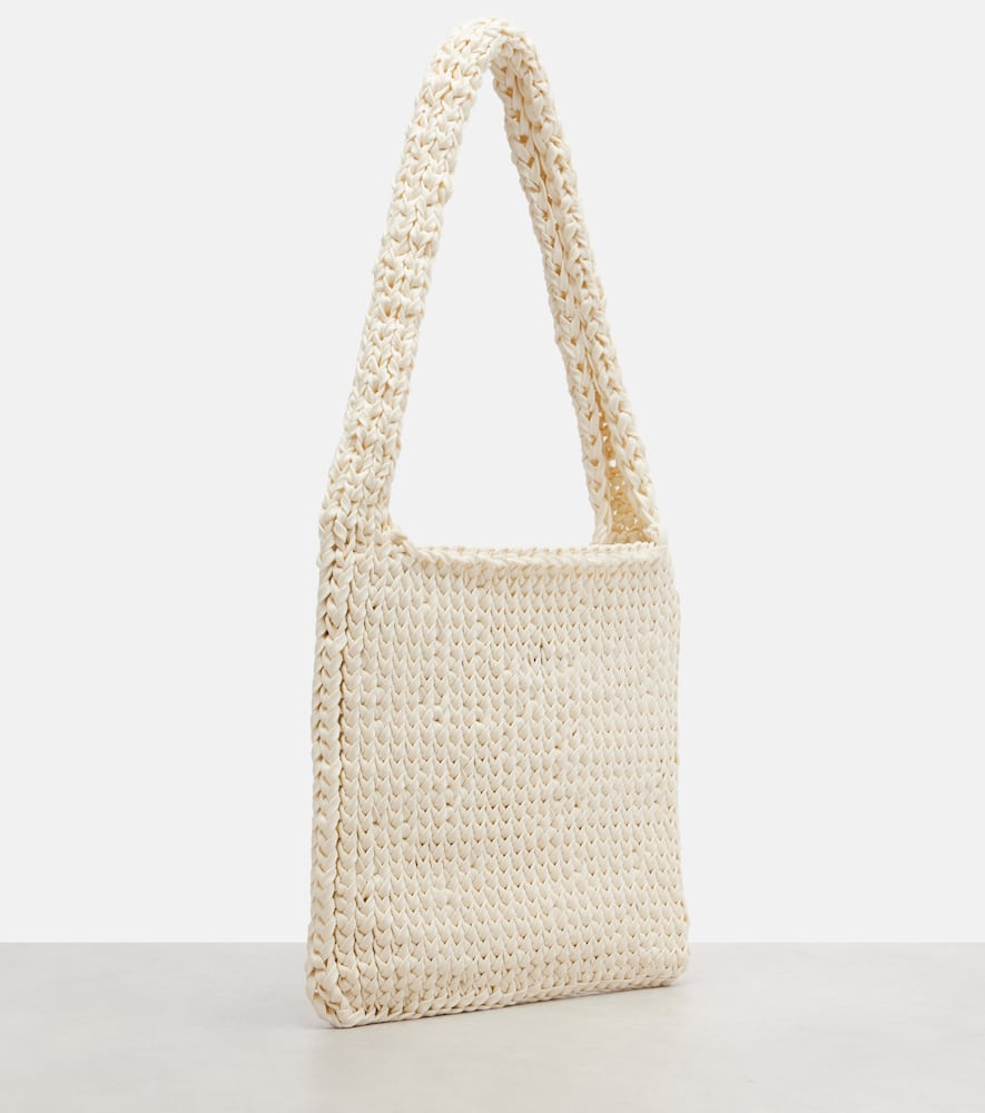 The Row Didion Woven Shoulder Bag In White