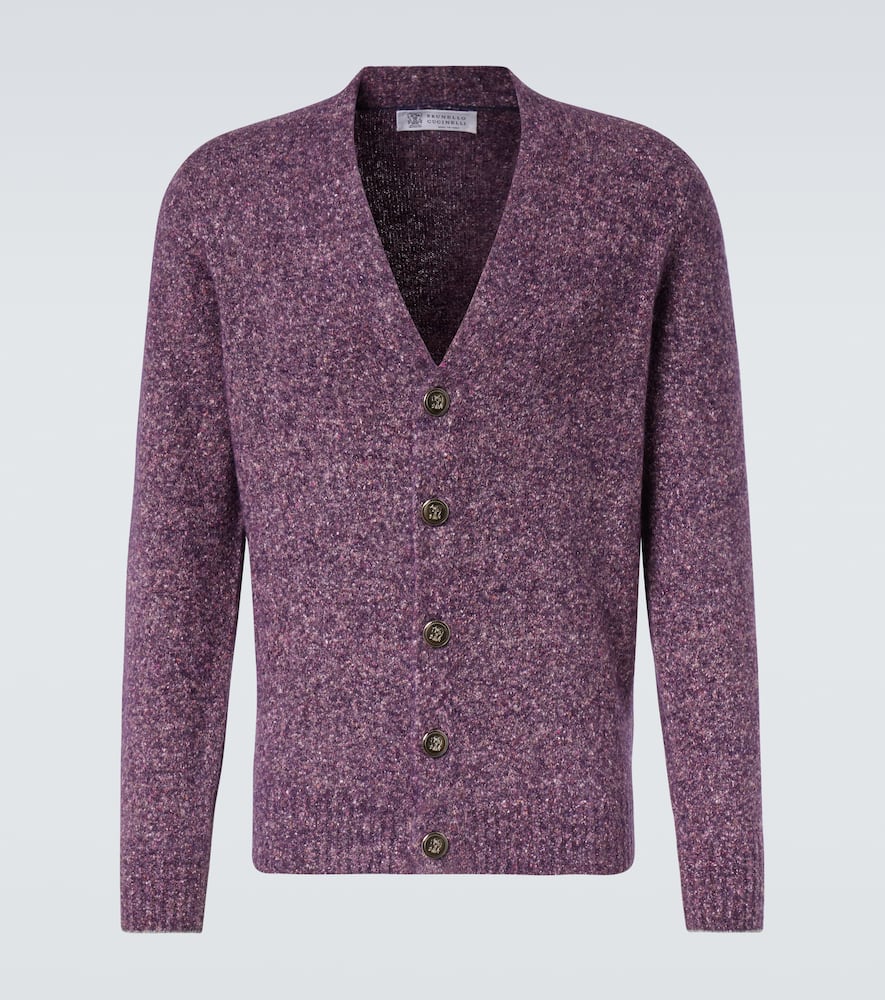 Brunello Cucinelli Cardigan Mit V-ausschnitt In Purple