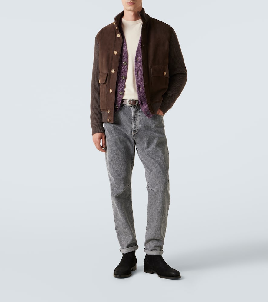 Brunello Cucinelli Cardigan Mit V-ausschnitt In Purple
