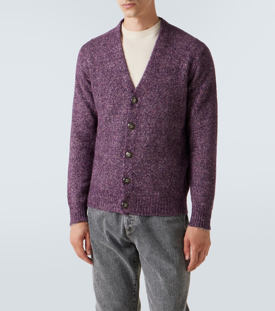 Brunello Cucinelli Cardigan Mit V-ausschnitt In Purple